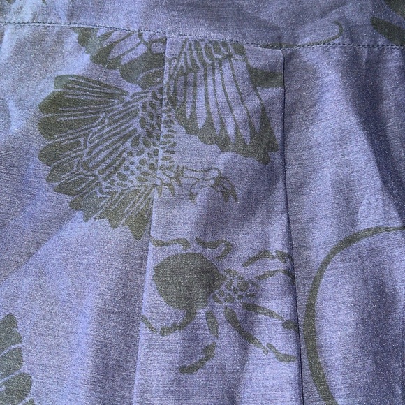 Billy Reid Dark Blue and Black Animal Print Button Down Shirt Women's Size Small - Picture 7 of 10